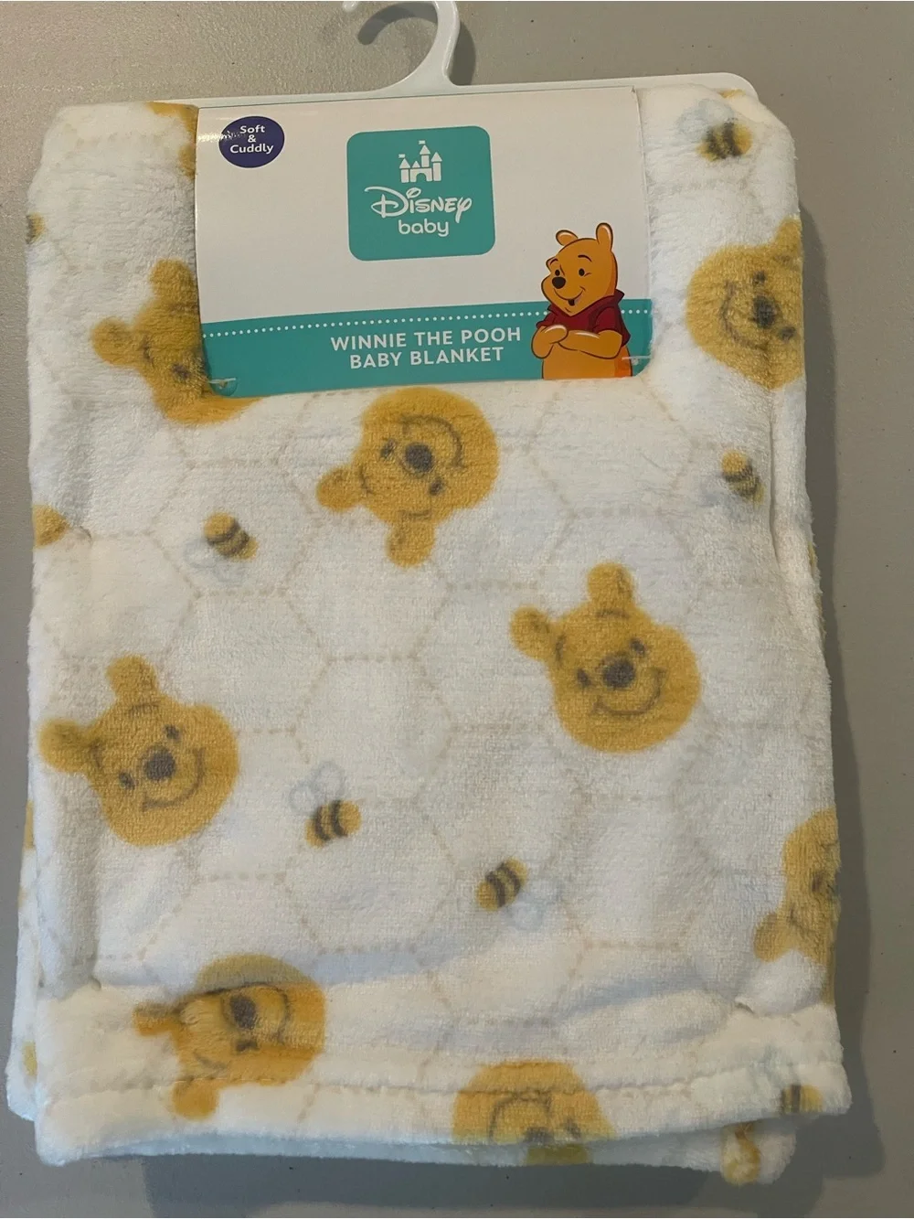 Disney Baby Gray & Yellow Winnie the Pooh Bib and Pacifier Set